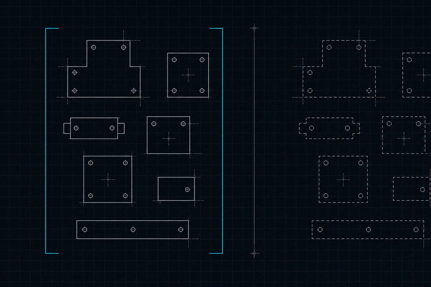 Two adjacent zones: one marked as captured content, one marked as rebuilt